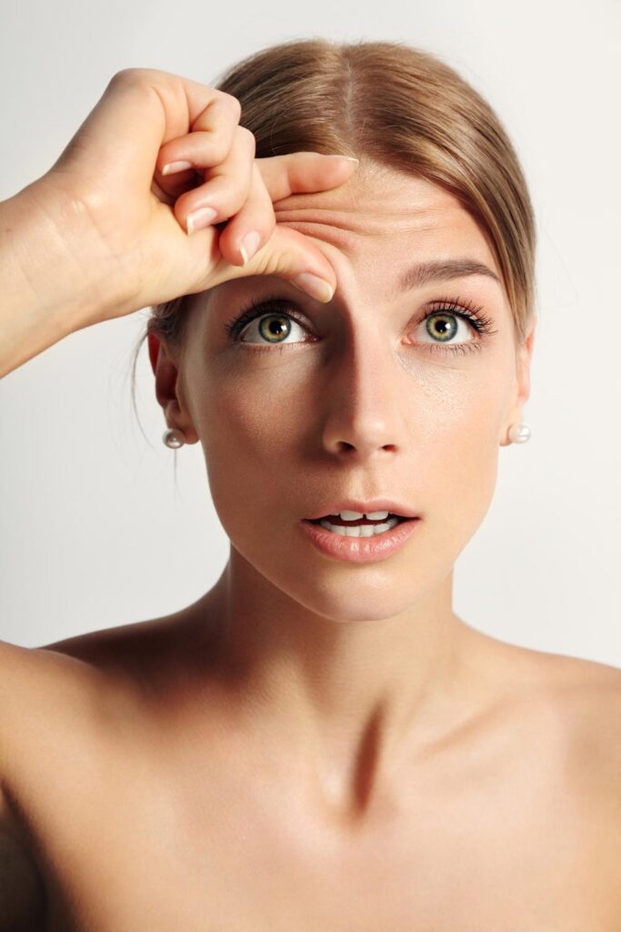 Woman with smooth skin, representing natural wrinkle correction